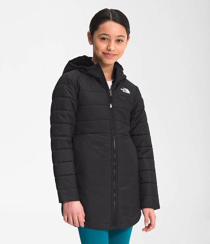 Chaqueta The North Face Niña Reversible Mossbud Swirl Parka - Colombia XBLNKU512 - Negras
